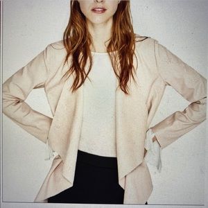 Zara Blush faux Leather Waterfall Jacket